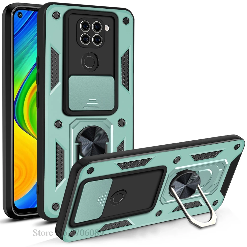 Enhanced Shockproof Armor Phone Case with Slide Lens Protector - Durable Cover Coque s Shell