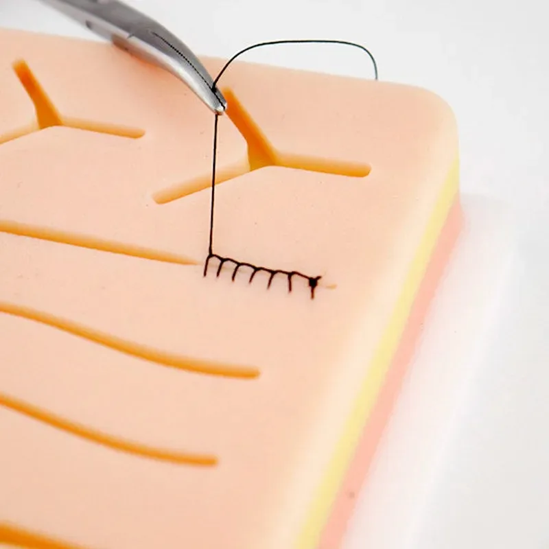 Silicone Suture Practice Pad Multi Layer Skin Fat Muscle Design Realistic Surgical Training Pad Professional