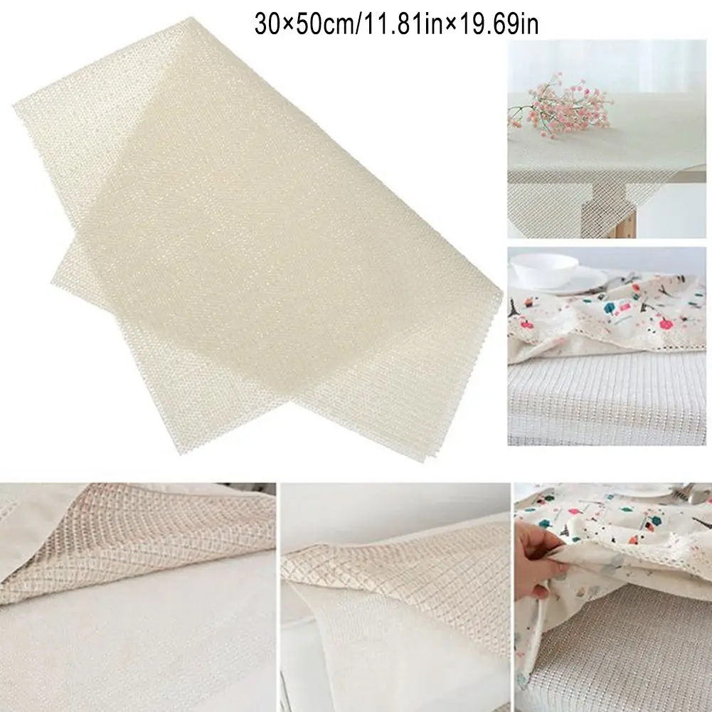 

Mesh Carpet Rug Pad Indoor Floor PVC Reduce Slipping Strong Gripper Underlay White 1pc Base Mat Couch Cushions