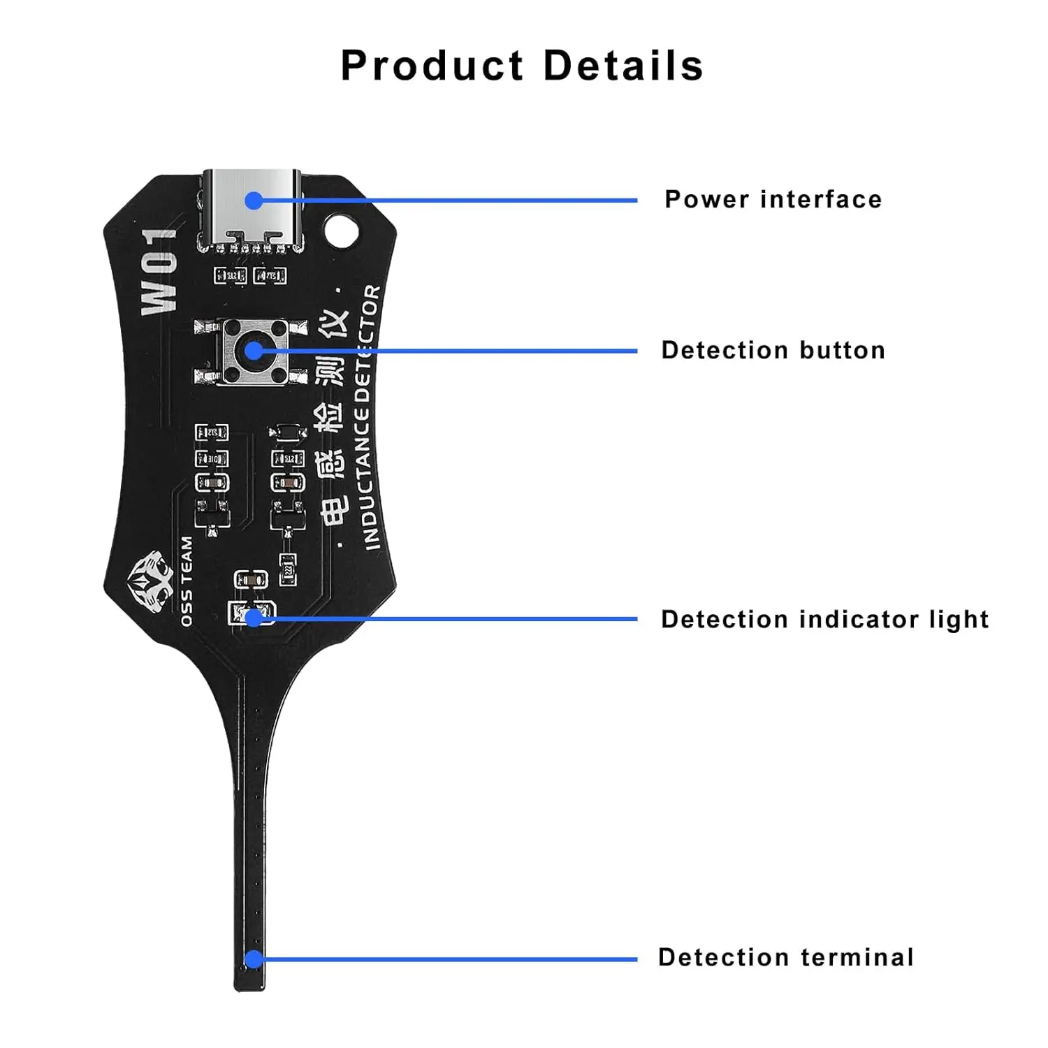 USB C Inductance Tester Motherboard Coil Inductance Detector Tool Electromagnetic Induction Troubleshooting For Repairs Type C