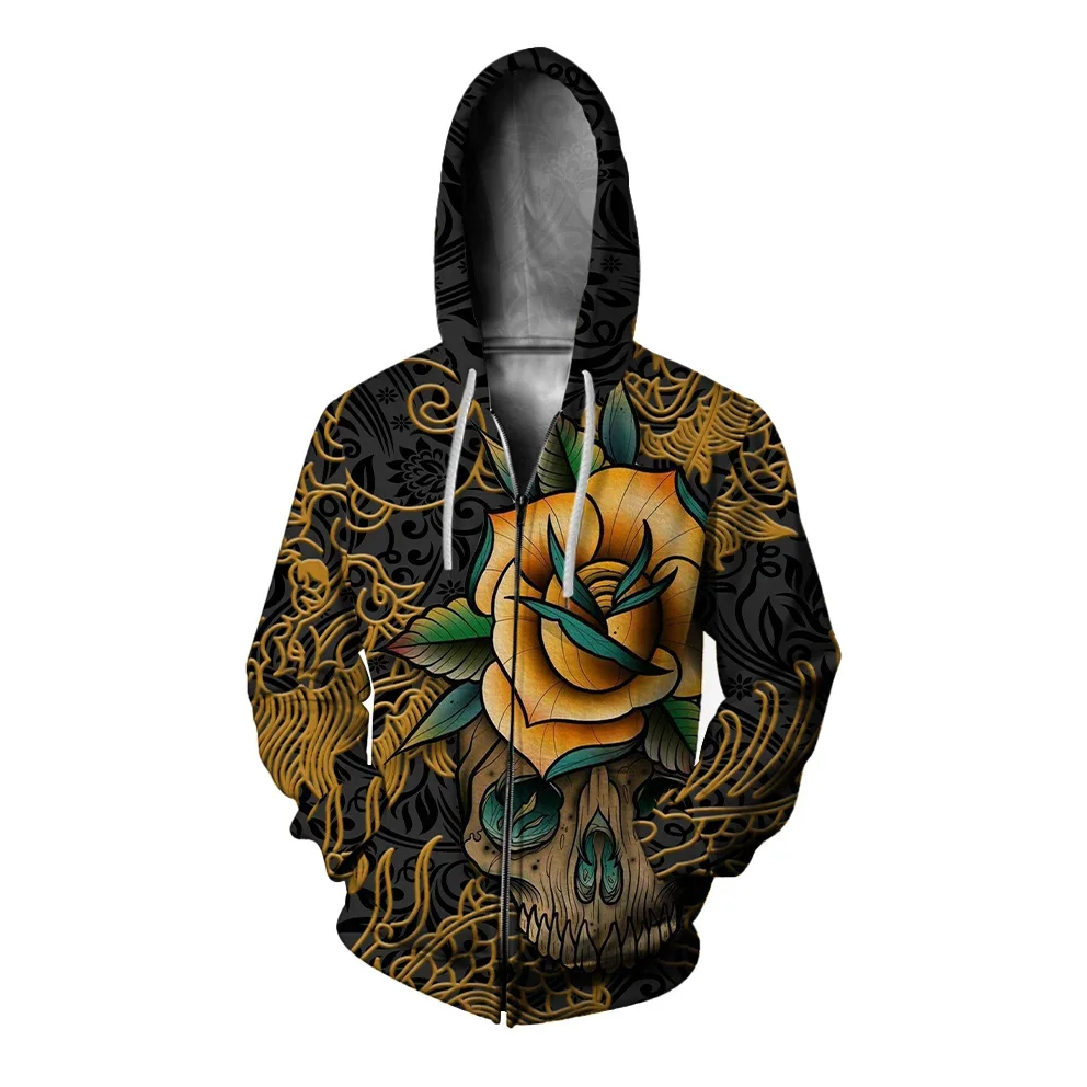 thumbnail image 1 of Sudadera cómoda y versátil para hombre con estampado de calavera divertido Sudadera con capucha personalizada con estampado de calavera divertido, 1 of 5