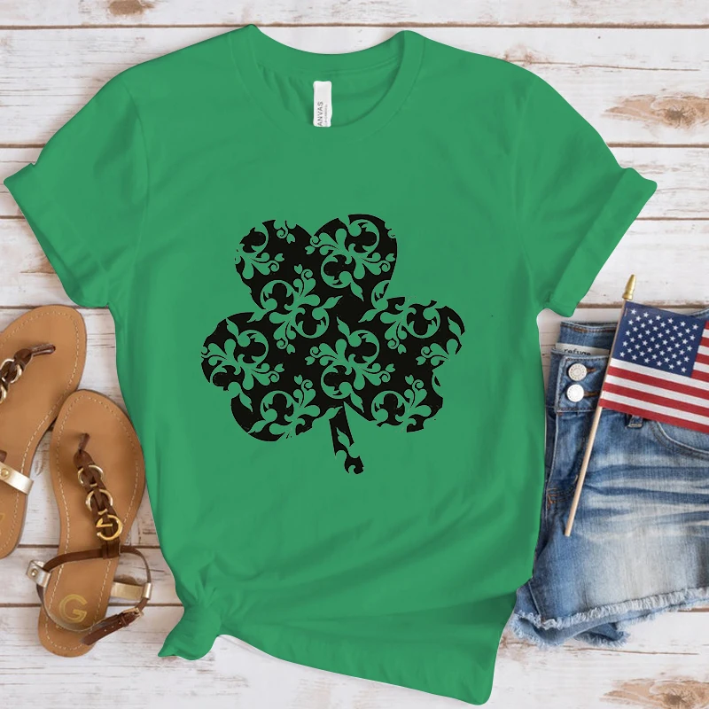 Fashion New St. Patrick'S Day Clover T-Shirt Men And Women Cartoon T-Shirt Harajuku Streetwear T-Shirt Casual Tops Tees
