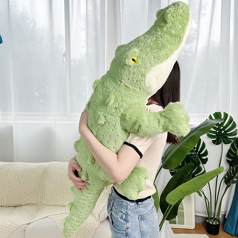 Soft Crocodile Plush Toy Fluffy Full Stuffed Animal Pillow Doll Jungle Green Giant Alligator Sofa Cushion Birthday plush Gift - AliExpress