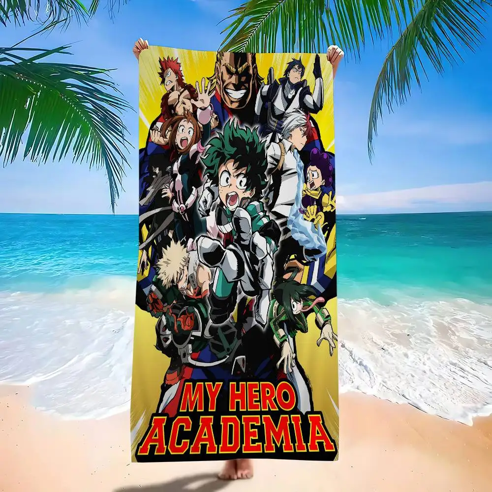 My Hero Academia Anime Microfiber Beach Towel Absorbent Quick Dry Soft Yoga Swimming Resort Mountain Climbing Towel