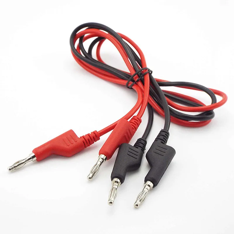 1M Test Cable Lead Double Ended Banana to Banana Plug Test Leads Cable 4mm 10A for Multimeter Measure C1