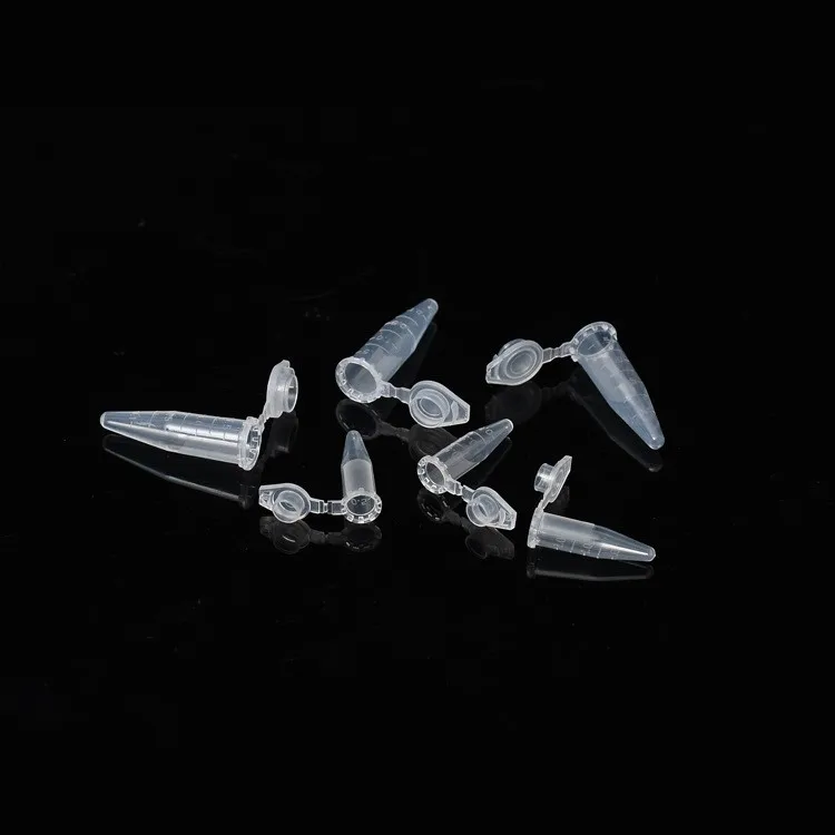 100PCS 1.5ml Lab Mini Plastic Test Tube Centrifuge Vial Snap Cap 42 x 11mm Clear ULT separation scientific research blood plasma