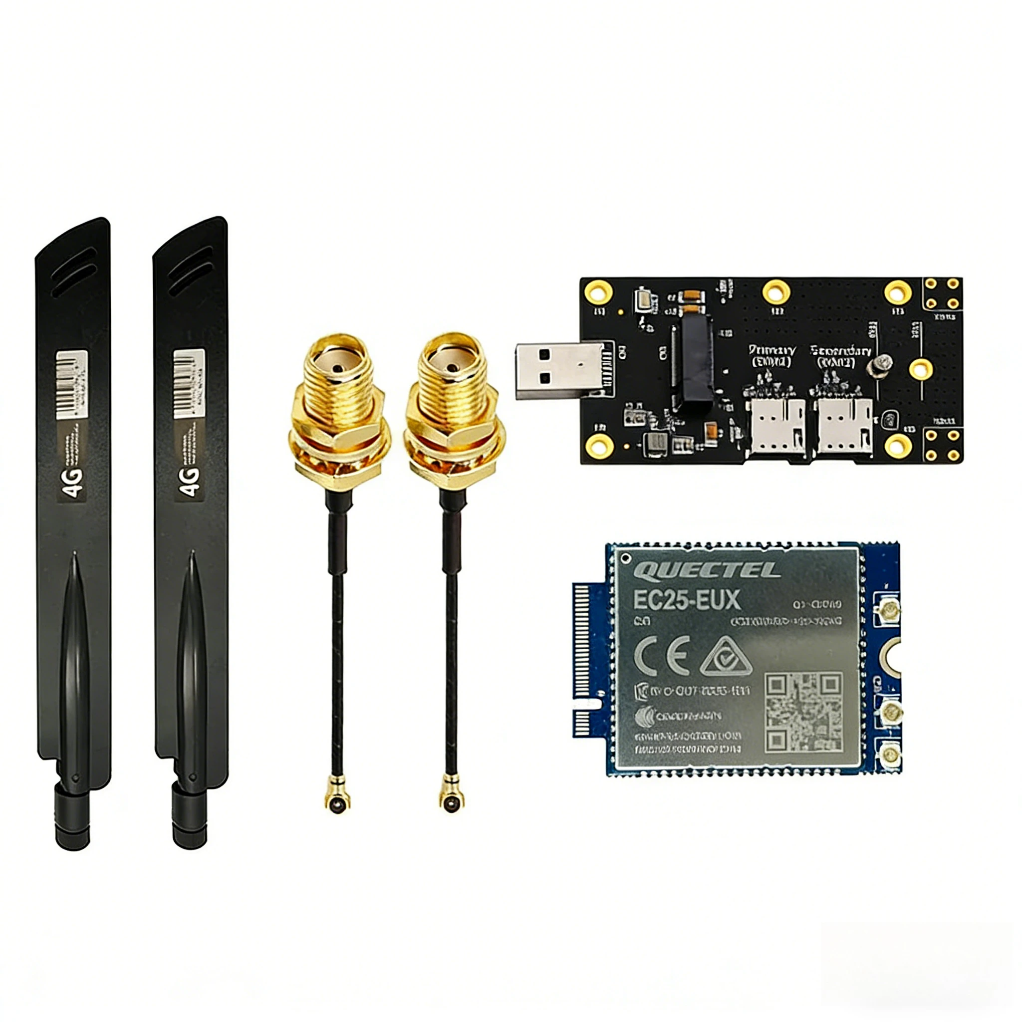 Quectel EC25 M.2 4G LTE Cat4 EC25-EUX EC25EUXGR-128-SGNS NGFF 모듈 SIM 카드 슬롯 4G GPS 안테나 M.2-USB 3.0 어댑터