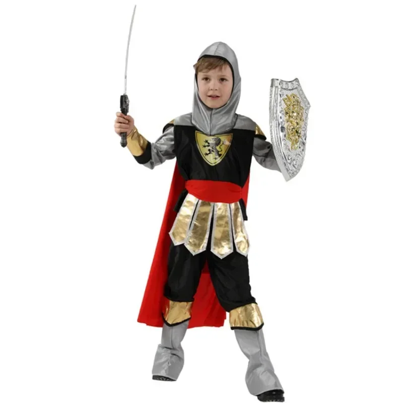 Crusader Costume Child Boys Medieval King Knight Roman Outfit