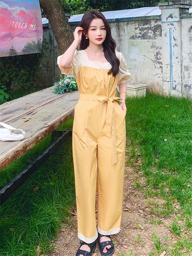 Jumpsuits Women Fashion Design Sashes Spring New Korean Style Leisure  Schoolgirls Solid All-match Empire Ankle-length Daily Ins - AliExpress