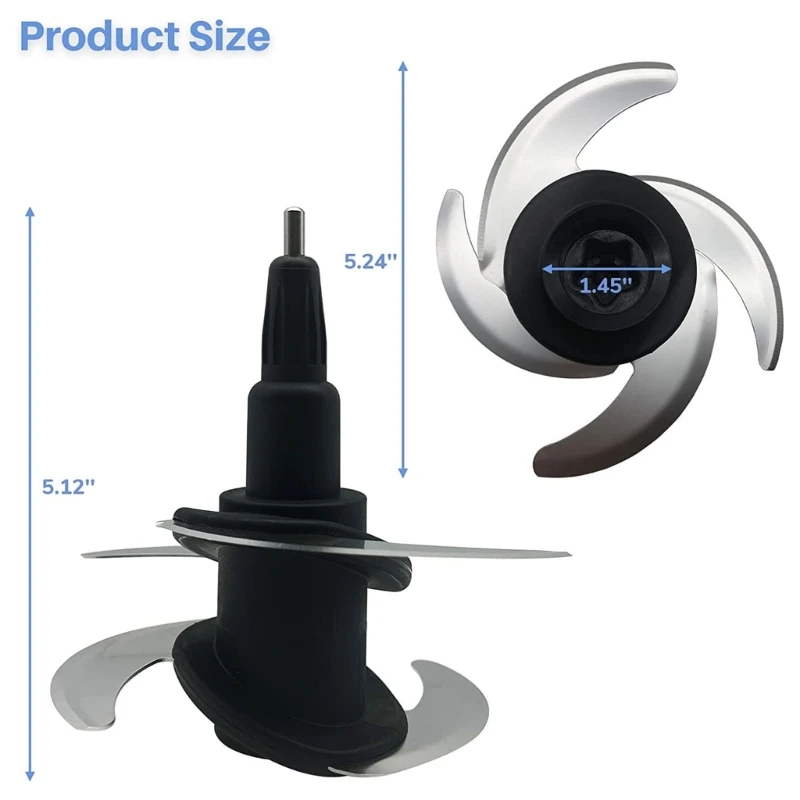 Processor Bowl Chopping Blade Rustproof Blender Blade for 64oz BN601/BL770Mega/ BN801 Part Easy to Install L69D