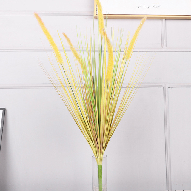 Reed Grass Dog's Tail Grass Spring Wedding Party Living Room Home Decoration Flower Arrangement Diy Fake Reed Bouquet
