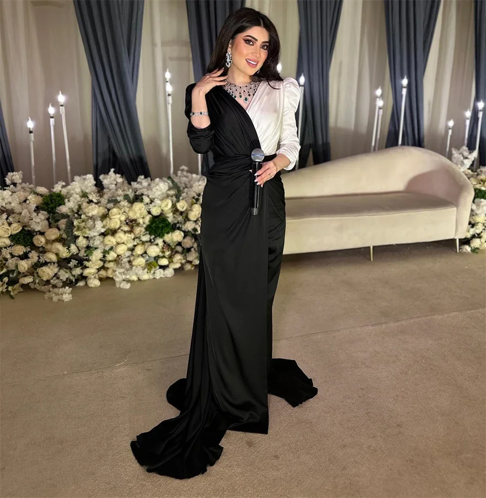 

Ball Elegant V-neck Sheath Cocktail Party Fold Draped Satin Prom Dresses Robes De Soirée Vestidos Gala 프롬드레스 Para Mujer