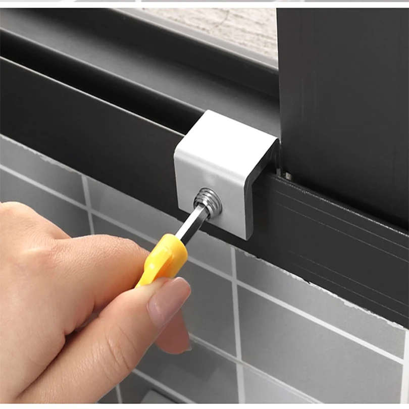 Inner Diameter 10mm Adjustable Stainless Steel Window Safety Single/ Double Locks with Key for Children Safety at Home Office