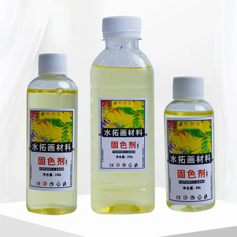 아티스트 수제 미술 물 선풍기 실크 스카프 제작 매개물, 농축 고정제, 병, 60g, 100g, 250g