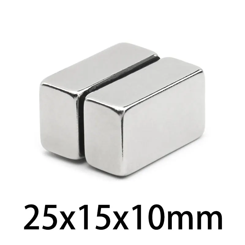 1/2/5/10/15pcs 25x15x10mm NdFeB Search Quadrate Magnet Stong Magnets 25x15x10 mm N35 Powerful Neodymium Magnetic 25*15*10mm
