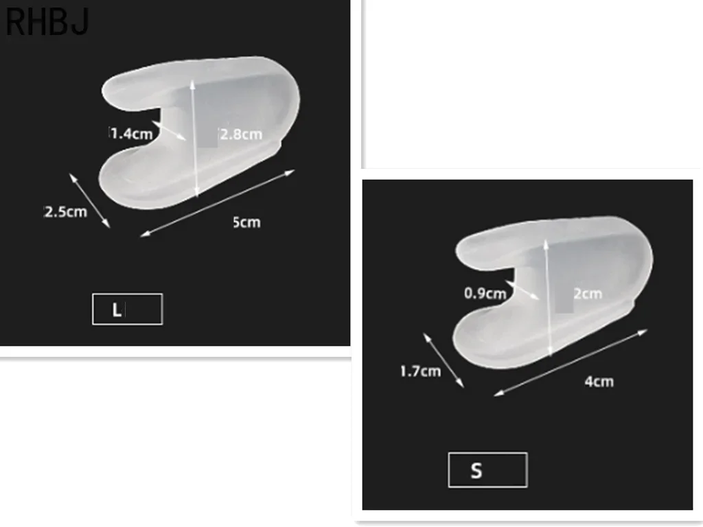 A-shaped Silicone Toe Separator 2/4Pcs for Foot Care