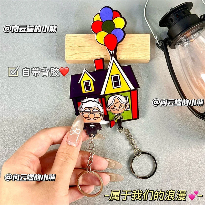 Couples Key Holder Matching Heart Keychains Hanger Acrylic Shared Keyring Wall Decor Gift for Mom Dad Boyfriend Girlfriend Lover 6