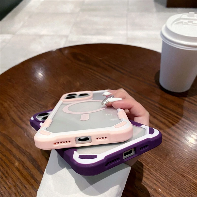 Luxury MagSafe Magnetic Silicone Frame Phone Case - Air Protective Cover