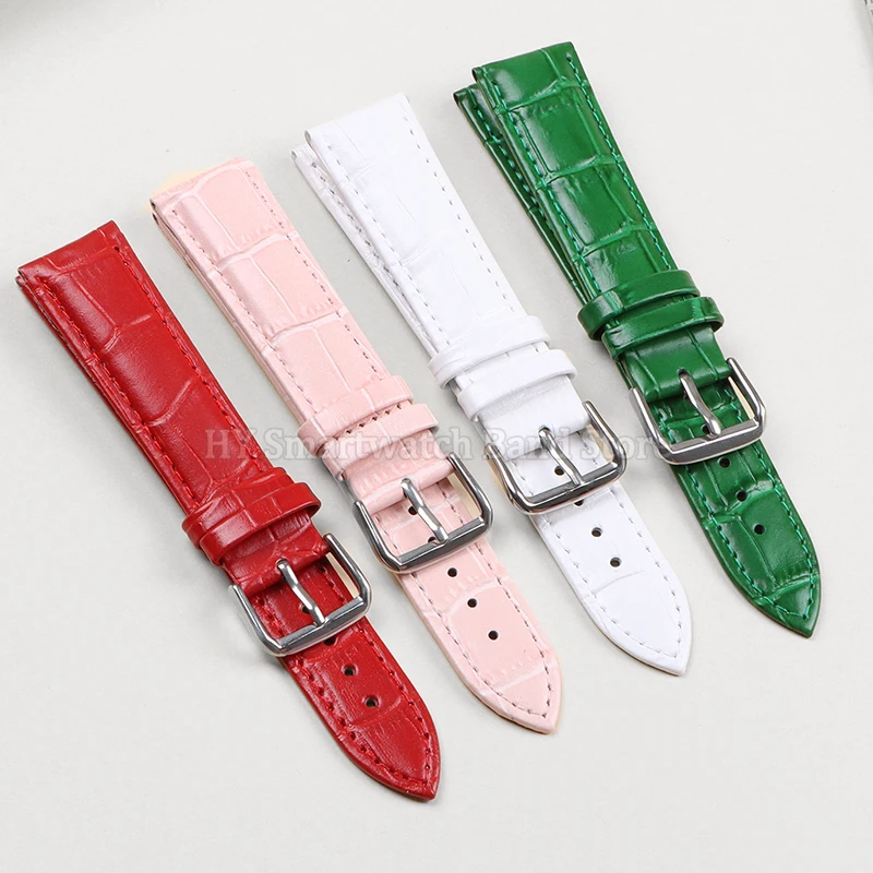 Waterproof Leather Sport Watch Band with Pin Clasp