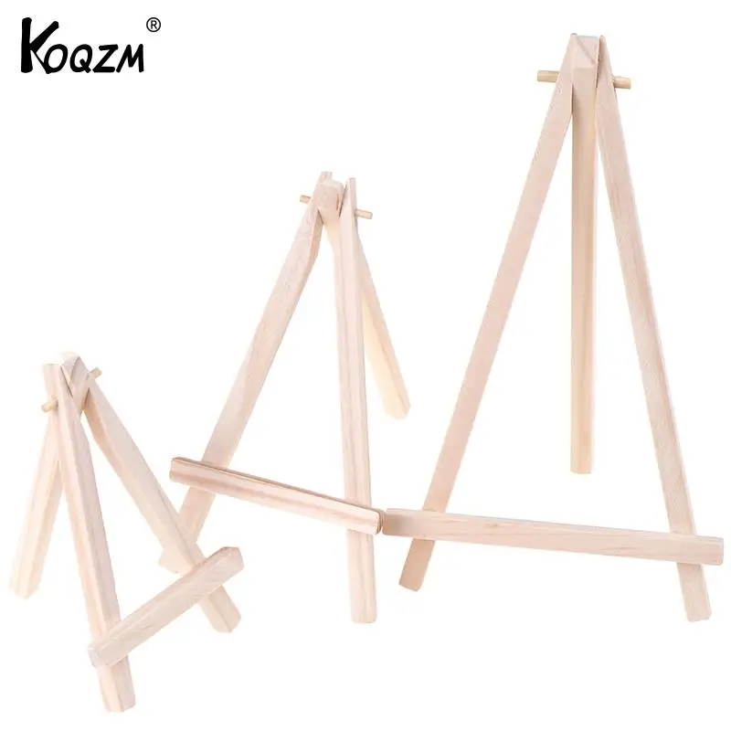 DIY Mini easel+Frame Set Pure Cotton Canvas Smooth Practical Desktop Pure Pine Wood Frame Exhibition