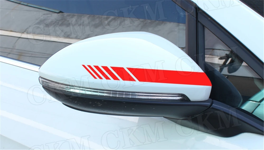 2PCS Rear view Mirror Sticker Side Decal Stripe DIY Trunk Trim Sticker Exterior Car Accessories For Universal Car