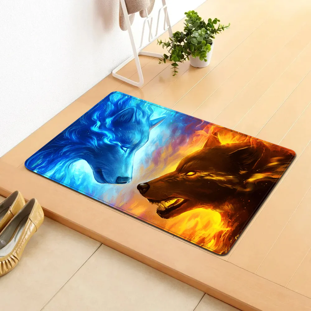 WOLF animal Room Mats Cheaper Anti-slip Modern Living Room Balcony Printed Welcome Rug 3