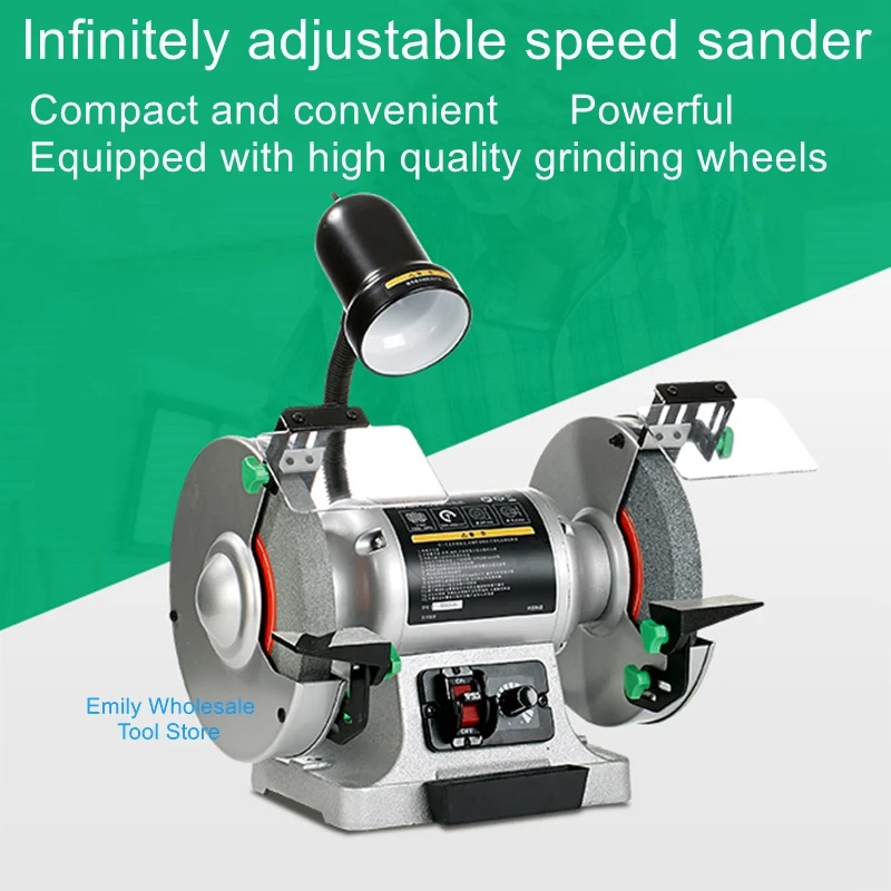 

VG2000R Industrial Grade Electric Sanding Wheel Knife Grinder Sanding Machine Benchtop Shield