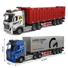 RC Car Big RC Container Truck 9CH Alloy Remote Control Oil Tank Truck Electronic Simulation Trailer LED Music Rechargeable Toy 3