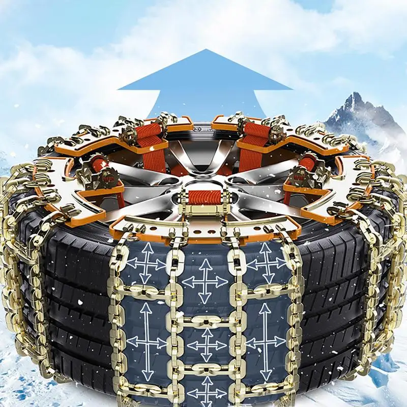 Schneeketten für Auto 6 teile/satz Reifen ketten für Schnee und Eis  Universal Stahl Reifen Traktion kette mit starker Griff kraft für Schnee -  AliExpress