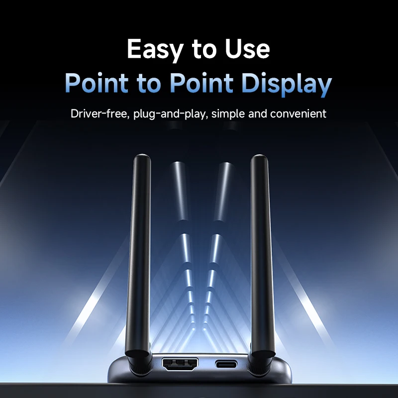 Hagibis Wireless HDMI Transmitter and Receiver Kit Wireless HDMI Extender TV Dongle Plug & Play Streaming for Laptop Projector