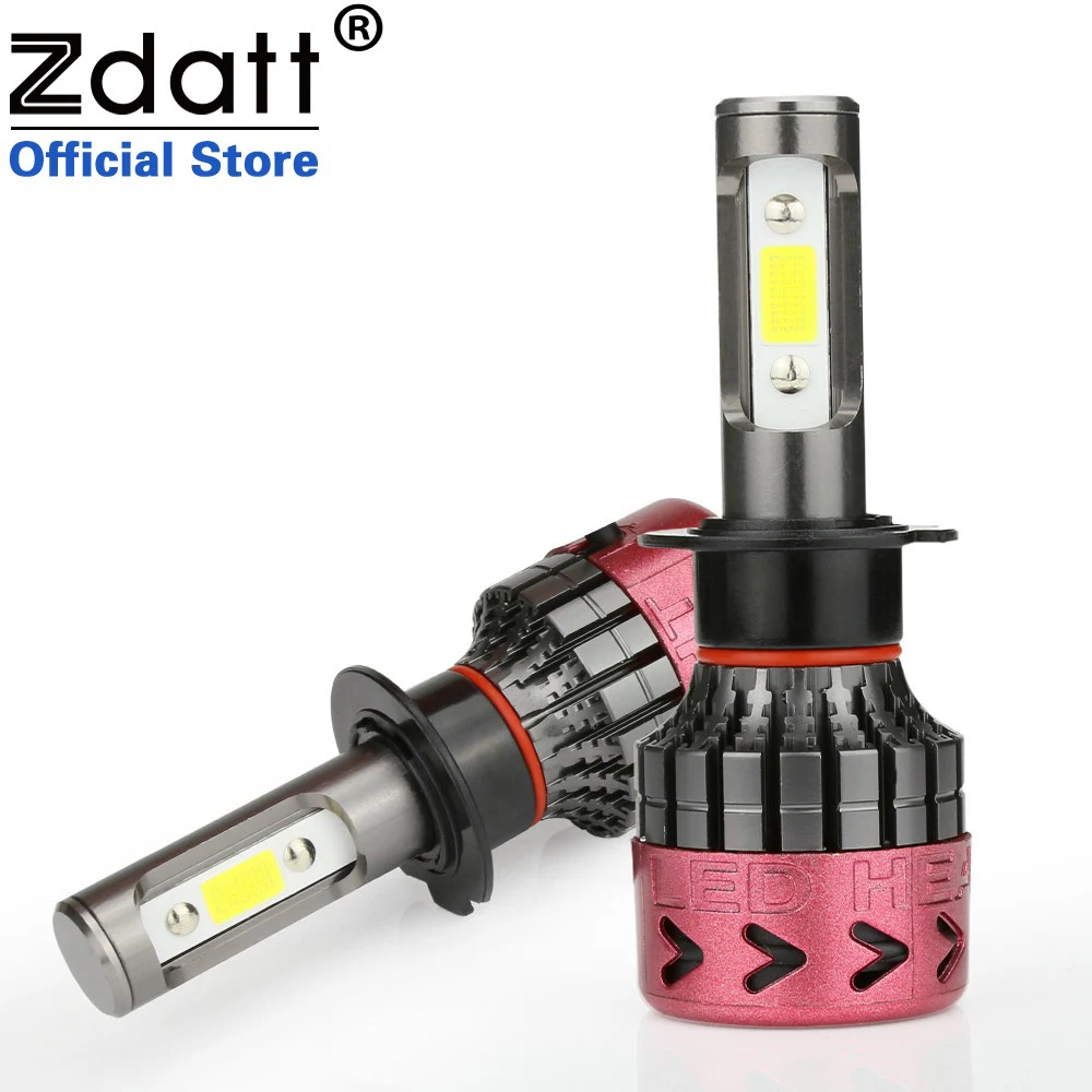 

ZDATT 9005 HB3 Светодиодные фары H4 Светодиодные лампы H7 Canbus H1 H8 H11 9006 HB4 Автомобильные фары Противотуманные фары 12V 6000K 12000LM 80W Диоды