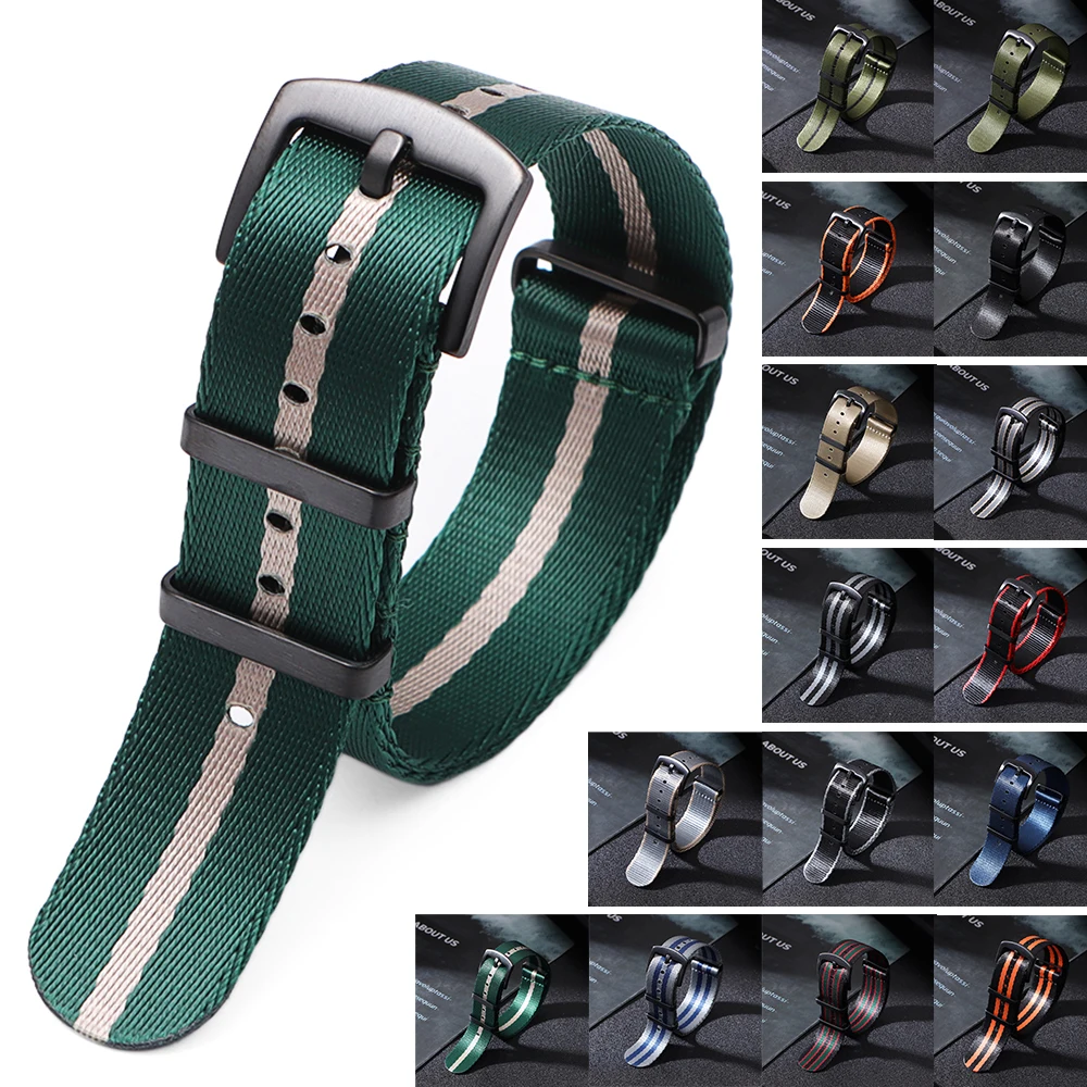 Multicolor Nylon Sport Watch Band with Universal Fit