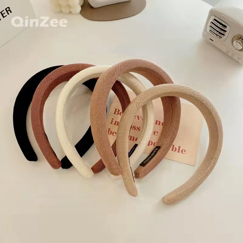 

Повязка на голову корейский стиль кофейного цвета винтажная широкая повязка для волос для девочек мягкая губчатая элегантная повязка на голову аксессуары для волос для девочек и женщин