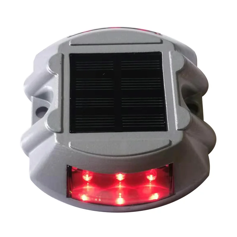 Luminous Cast Aluminum Road Stud LED Outdoor Reflective Road Stud Lamp Waterproof And Compressive Solar Energy Flashing Model
