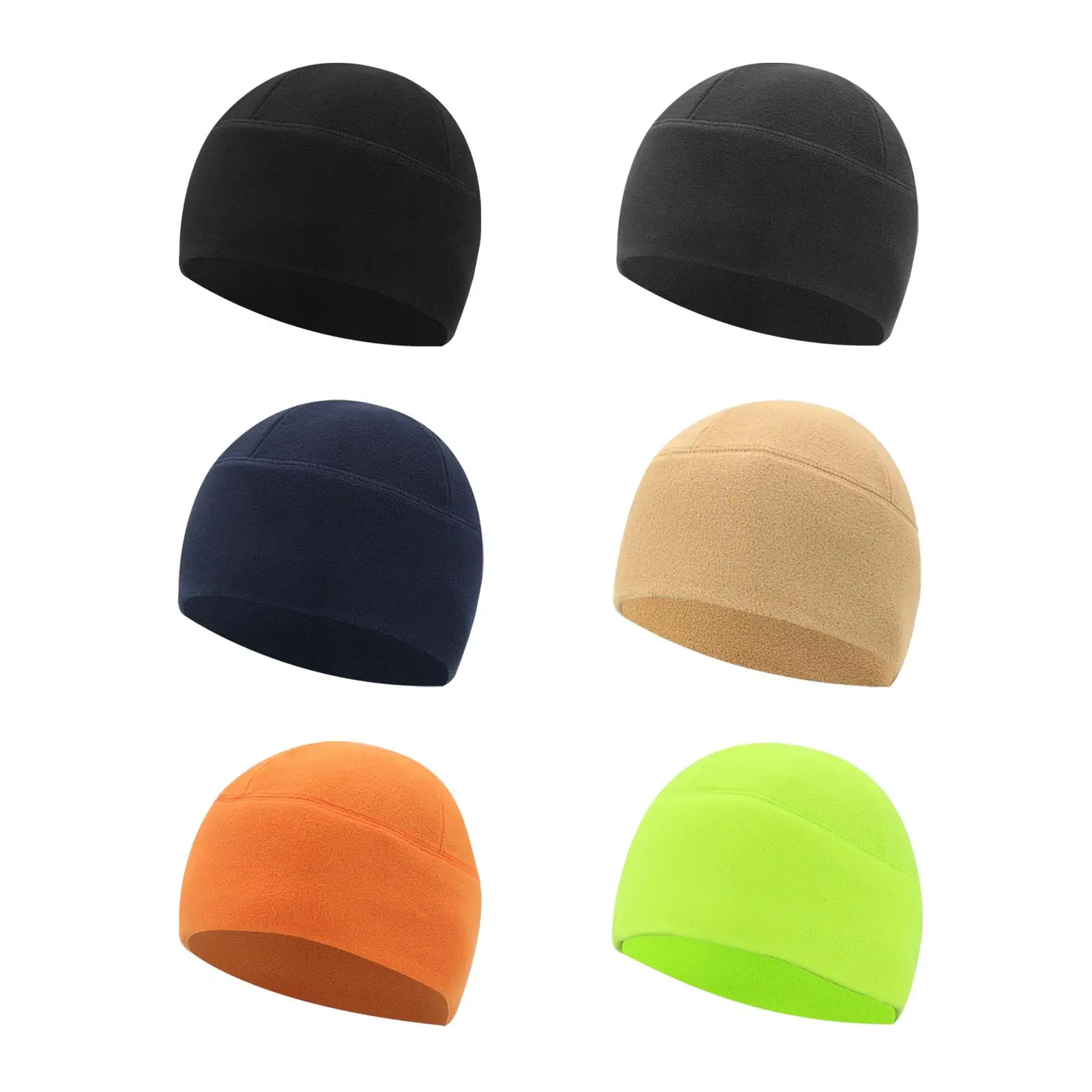 

Men Women Unisex Winter Solid Color Fleece Thickened Beanie Hat Windproof Outdoor Tough