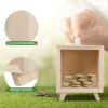 Piggy Bank Wooden for Adults Coin Saving Pot Kids Unopenable Desktop Small Savings Jar 6