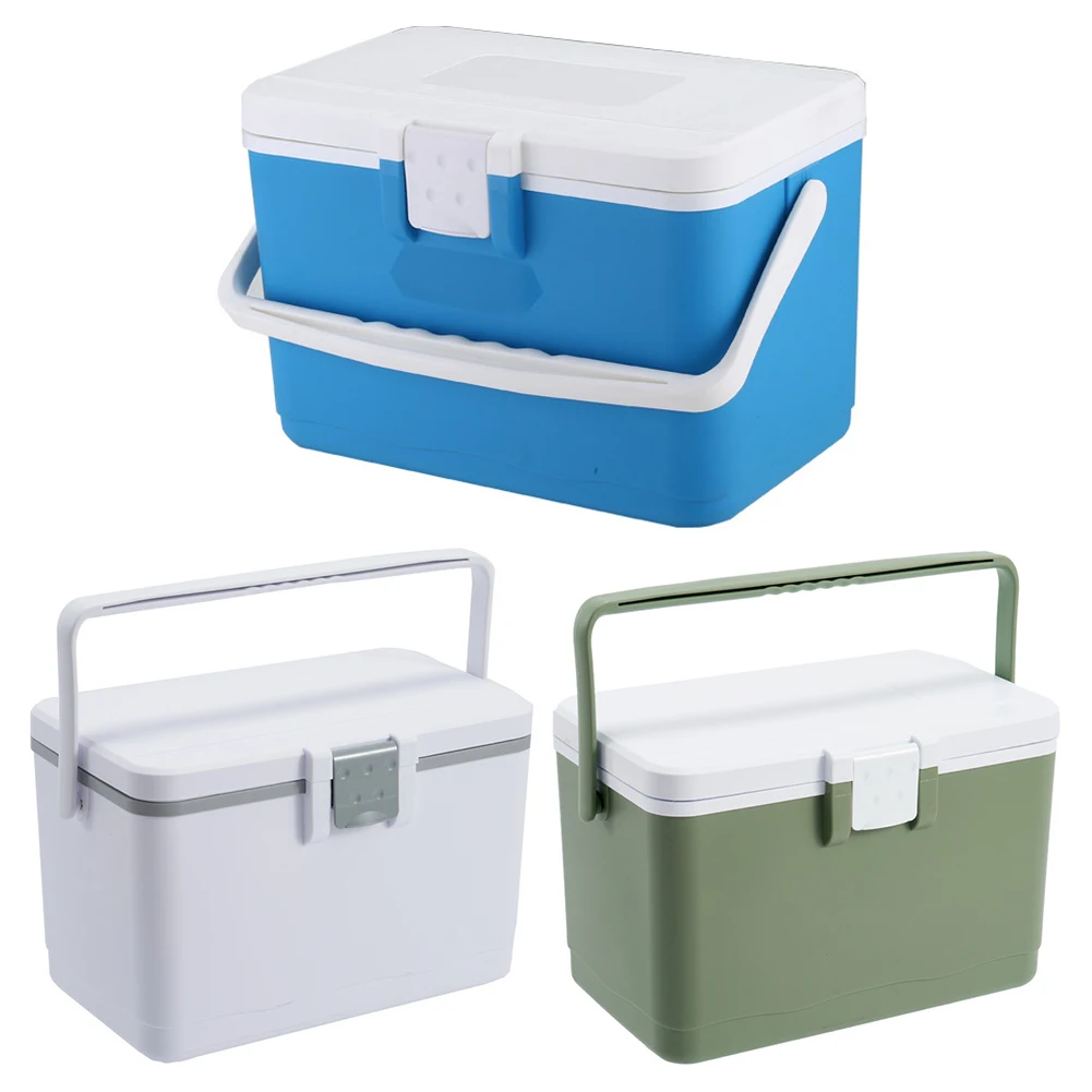 8L Outdoor Food Preservation Box Large Capacity Car Camping Insulation Box Beer Juice Beverage Cooling Bucket for Car Road Trips