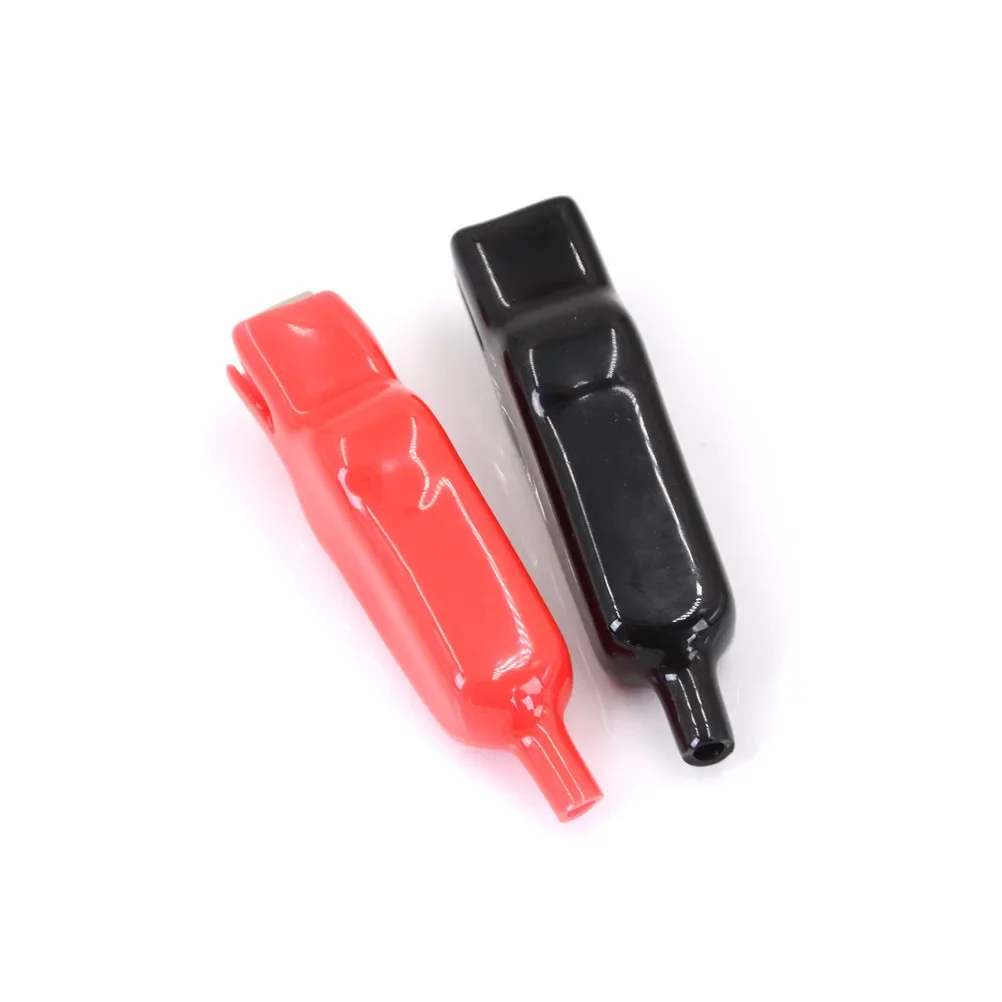 Alligator Clips Test Leads 2 PCS Sheathed Alligator Clips Electrical DIY Test Leads Alligator Double-Ended Crocodile Clips Roach Electrical Jumper Wire