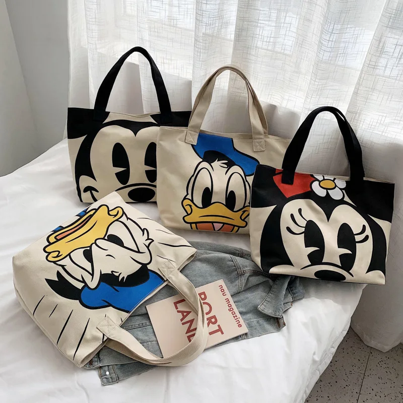 

Anime Figure Disney Mickey Mouse Kids Bacpack Mummy Bag Minnie Pattern Travel Handbag Canvas bag Children's School Bags Gifts