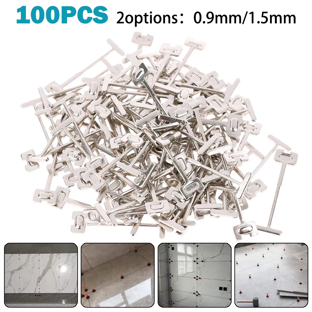 100Pcs 0.9mm Floor Wall Replace Steel Needle Nail For Tile Leveling System Ceramic Leveler Construction Tools tile leveling tools