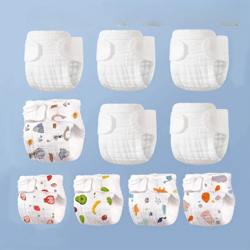 Thick Reusable Baby Cloth Diaper All In One Summer Pure Cotton Pocket Thicken waterproof diapers,cloth diapers