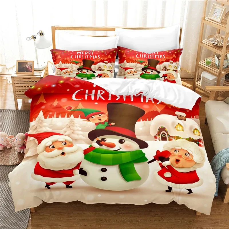 

Celebrate Christmas Bedding Set For Bedroom Soft Bedspreads For Bed Home Comefortable Duvet Cover Quilt Cover And Pillowcase