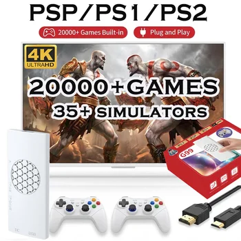 Console di Gioco Retrò G99, Stick per Videogiochi 4K HD Plug and Play per TV, 20000+ Giochi Integrati, 35+ Emulatori per PS1/PS2/N64/FC