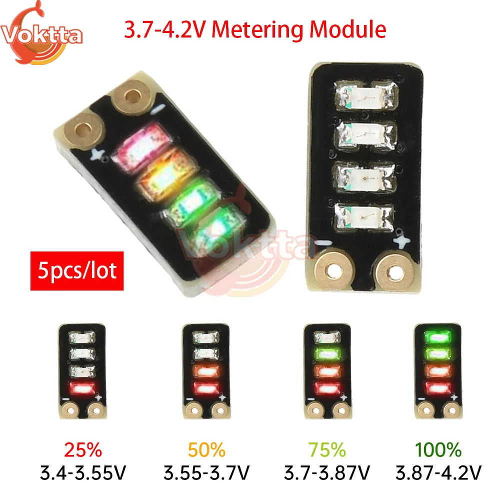 3.7-4.2V Metering Module Mini LED Battery Level Indicator 1 String ...