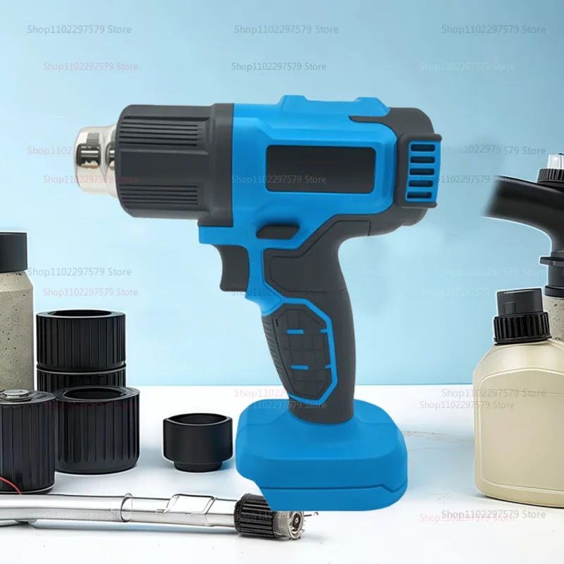 21V Cordless Rechargeable Hot Air Gun with Nozzles For Electric Crafting DIY Repair Makita Battery and Glue