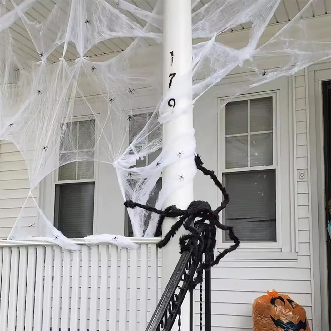 Halloween Decoration Artificial Spider Web for Bar Haunted House Scene Props