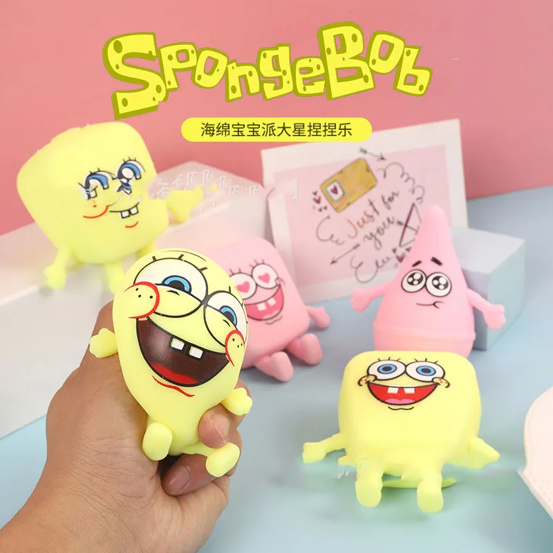 New model  Anime SpongeBo SquarePants Squishy Toys Kawai Patrick Star Squishy Relief Stress Pushy Squeeze Fidget Toys Birthday