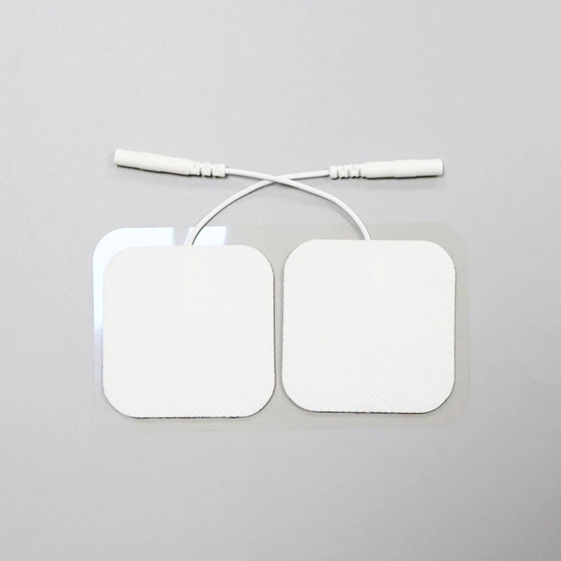2PCS Silicone Gel TENS Pads EMS Electrode Patch Nerve Muscle Stimulator
