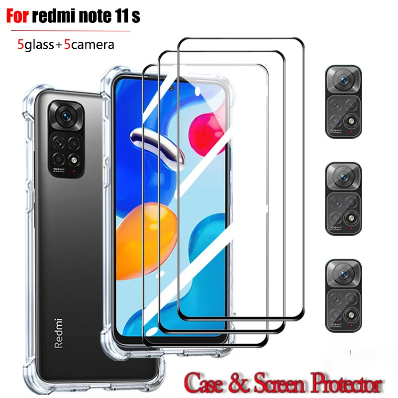 9H Vetro Temperato Per Xiaomi Redmi Note 11S Pellicola Vetro Redmi Note 11S 10S 9S Vetro Cover Redmi Note11S Custodia Antiurto Redmi Note 11 S Protezi