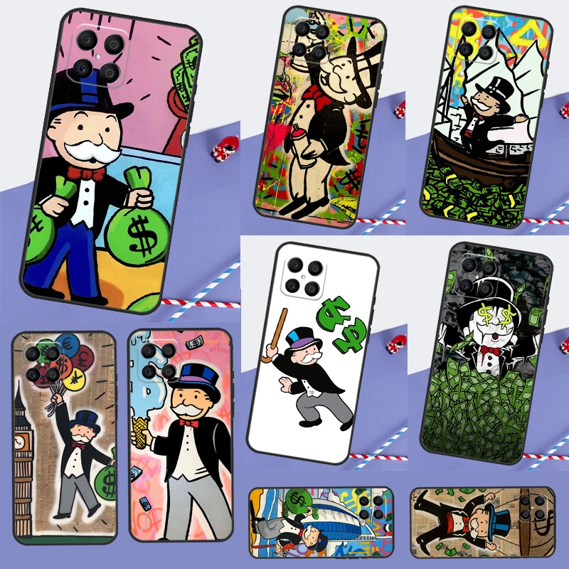 Custodia Monoplys Money Dollars Per Huawei Honor 70 50 X7 X8 X9 P Smart 2021 Nova 5T P20 P40 Lite P50 P30 Pro Cover